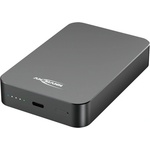 ANSMANN Powerbank, 10000 mAh, MagSafe, поддръжка на безжично зареждане за iPhone, сив (1700-0199)