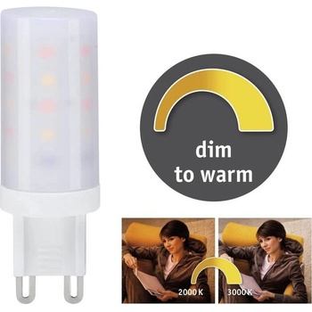 Paulmann 28819 LED En.trieda 2021 G A G G9 4 W zlatá Ø x v 18 mm x 55 mm 1 ks; 28819