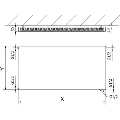 Mexen Flat CVF11 W611F-050-050-00 500 mm x 500 mm