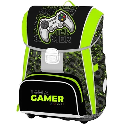 Oxybag aktovka premium gamer čierna zelená