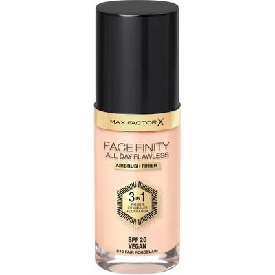 MAX Factor Facefinity All Day Flawless SPF20 течен фон дьо тен с uv филтър 30 ml нюанс C10 Fair Porcelain