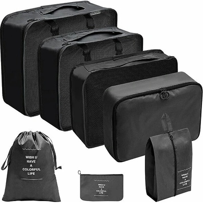 Livefy cestovní set organizérů LuxePack 7 ks černý ECA108637