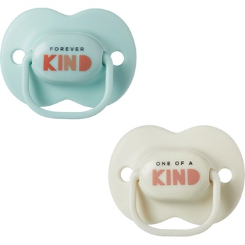 Tommee Tippee Ортодонтични залъгалки Tommee Tippee - AnyTime, Kind Синя и Бежова с кутия за стерилизиране, 0-6 m, 2 броя (TT.0265)