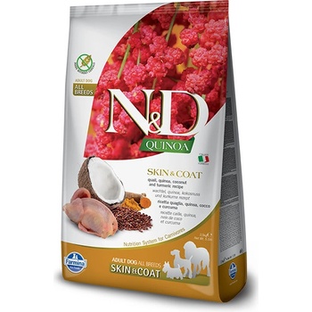 N&D dog Quinoa GF Adult mini, skin & coat, quail & coconut 2,5 kg