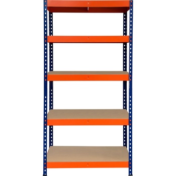 WORKEE Метален стелаж WORKEE 183x45x90 см, 5 MDF рафта х 200 кг (141652)