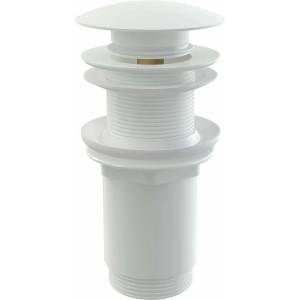 Alca Метален вентил за мивка с голям бял щепсел Click-Clack 5/4 инча Alca (A395B)