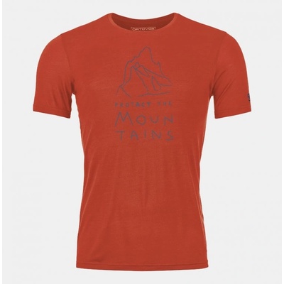 Ortovox pánské merino triko 150 Cool Mtn Protector Ts cengia rossa