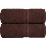 vidaXL Кърпи за гости FROGN 2 бр. Кафяви 30x50 см 360 г/м2 (136755)