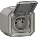 Legrand - Външна розетка 250V/16A PLEXO IP55 сива (LR0099)