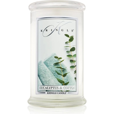 Kringle Candle Eucalyptus & Cotton ароматна свещ 624 гр
