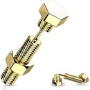 Šperky4U falešný piercing do ucha šroub FP103-GD