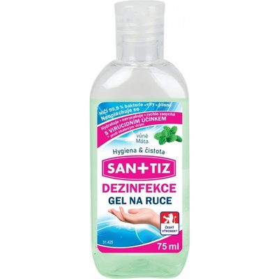 Sanitiz dezinfekční gel na ruce parfém máta obsahuje Aloe Vera 75 ml