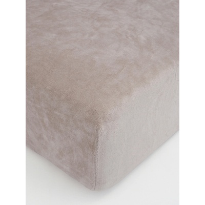 MKLuzkoviny.cz Prostěradlo mikroplyš Deluxe cappuccino 180x200 – Zboží Dáma