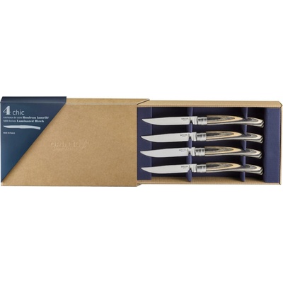 Opinel 2483 sada steakových nožov z brezového dreva 4 ks