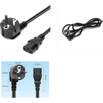 FSP Estillo Захранващ кабел, 0.75мм2, VDE тест, 1.8м, черен, булк (EST-POWER-CABLE)