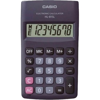 CASIO kalkulačka HL 815L BK, černá, kapesní, osmimístná Casio