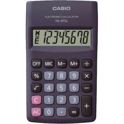 CASIO kalkulačka HL 815L BK, černá, kapesní, osmimístná Casio