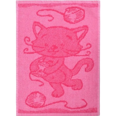 Profod Detský uterák Cat pink, 30 x 50 cm