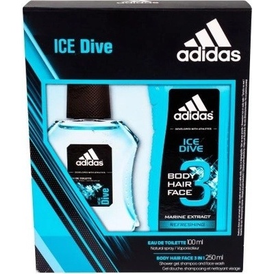 Adidas Ice Dive EDT 100 ml + sprchový gél 250 ml pre mužov darčeková sada
