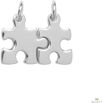 Stříbrný rozlamovací přívěsek puzzle J441391