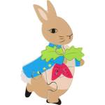 Orange Tree Toys Детски дървен пъзел Orange Tree Toys от 4 части - Зайчето Питър (OTT06708) - baby