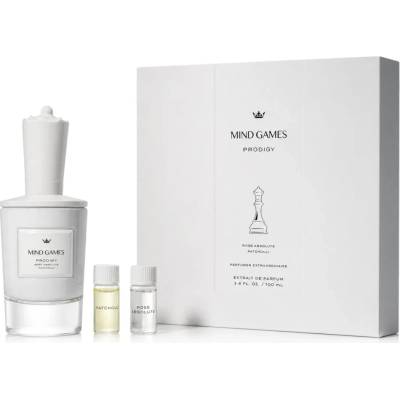 Mind Games Prodigy комплект Парфюмен екстракт 100 ml + Rose Absolute 3 ml + Patchouli 3 ml + попива
