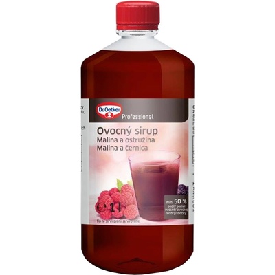 Dr Oetker Sirup ovocný mali ostružina min 50%pod ov 1 l