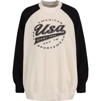 Gant Oversized Logo Color Block Sweat biela