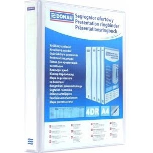 DONAU 4-ring binder A4 44mm white - mallbg - 19,79 лв