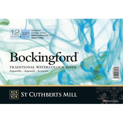 St Cuthberts Mill Bockingford C. P. Spiral Скицник 12 26 x 18 cm 300 g White (T47030001011B)