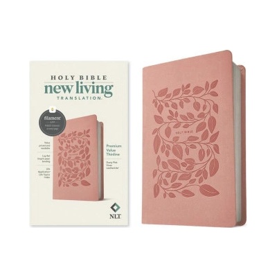 NLT Premium Value Thinline Bible, Filament-Enabled Edition Leatherlike, Dusty Pink Vines