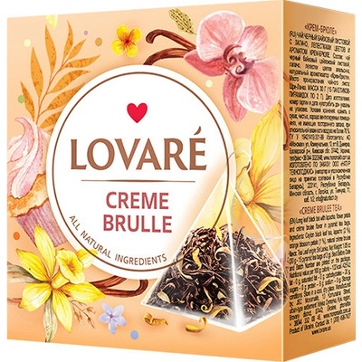Lovaré Crème Brulee čierny čaj 15 pyramíd