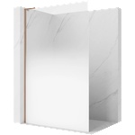 Mexen Kioto L Душ преграда Walk-in 110 x 200 cm, омбре бяла 8 mm, четкана мед - 800-110-103-65-86 (800-110-103-65-86)