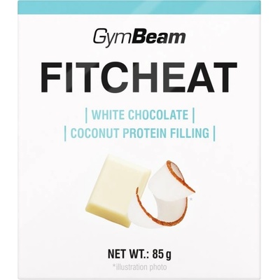 GymBeam Fitcheat Protein Chocolate White Chocolate & Coconut 85 g