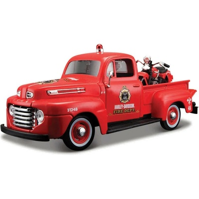 Maisto Ford F-1 Pickup 1948 & EL Knucklehead 1948 1:24