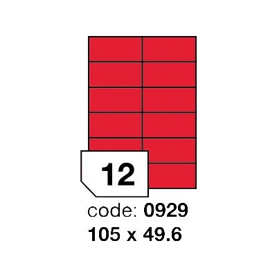 Rayfilm 105x49,6 mm 300 archů, fluo červená, R0132.0929D