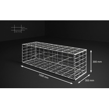 Gabionový koš 100x30x30, velikost oka 5x10cm, povrchová úprava GALFAN (95% Zn - 5% Al)