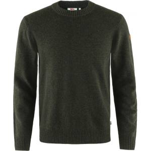 Fjällräven Мъжки вълнен пуловер Fjällräven Övik Round-Neck Sweater Jumper - Dark Olive (005-3147-0314)