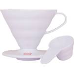 Hario Дриппер за кафе v60 tip-01, пластмасов, бял
