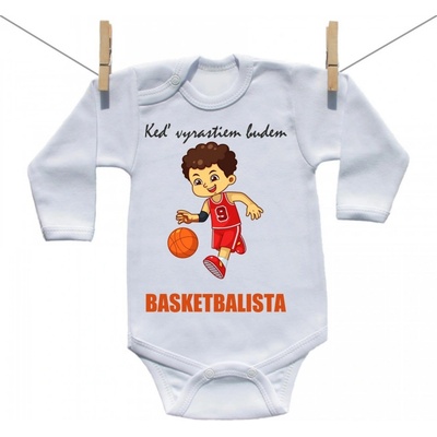 Boodyy Body s dlhým rukávom Keď vyrastiem budem basketbalista