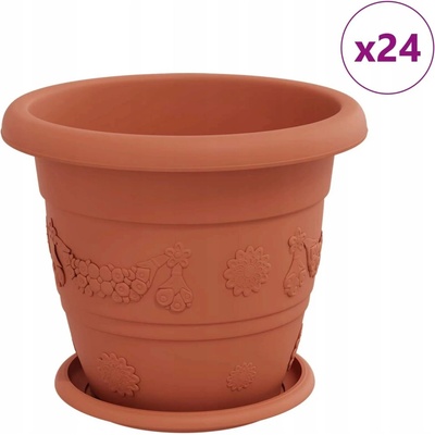 VidaXL Květináč plast červený 21,5 x 26 x 21,5 cm