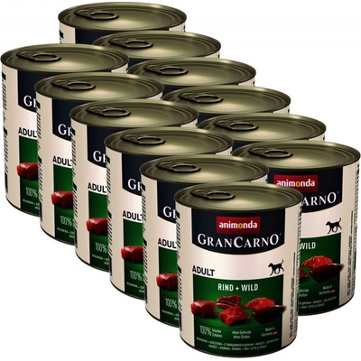 Animonda Gran Carno Original Adult hovädzie mäso a zverina 12 x 800 g