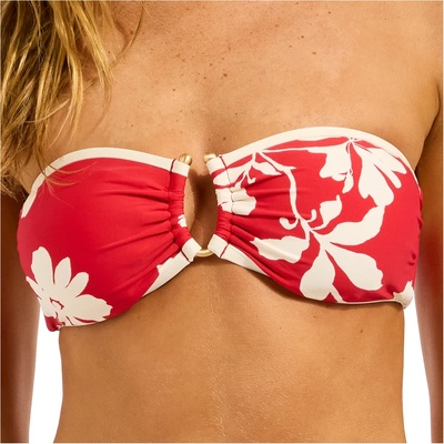 Seafolly Дамско бикини горнище Seafolly Mayflower Ring Front Bandeau Bikini top - Cosmo Red - размер 34 (EU) (150-6643-0212)