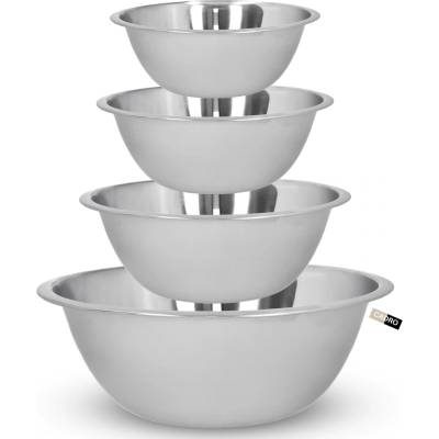 Cadro Sada kuchyňských misek 4 kusy kovové na salát 24 cm 26 cm 28 cm
