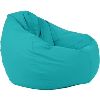 PUFRELAX Пуф, круша, 320л. , Nirvana Grande - Teteron Aqua, За открито, Перящ се калъф, Пълнеж от Полистиролни перли (PUF-G-NGR-TEX-AQA)