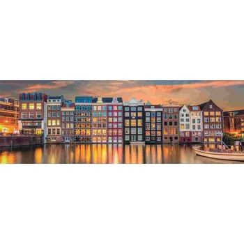 Clementoni - Puzzle Bright Amsterdam panoráma - 1 000 piese