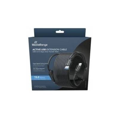 Active USB Extension Cable, USB 3.0, 15m, black