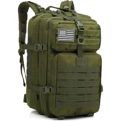 Mobilly Тактическа армейска раница, колан за кръста и гърдите, система MOLLE, 45л, зелена (SR369 green)