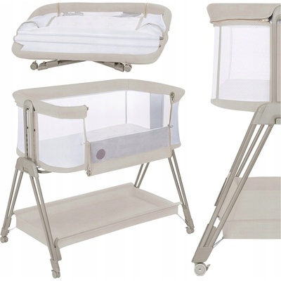 LIONELO Postieľka Luna 2v1 Beige Sand