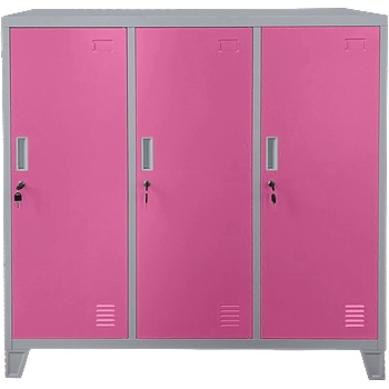 МЕТАЛЕН ШКАФ cr-1603 e jz - СИВ/РОЗОВ